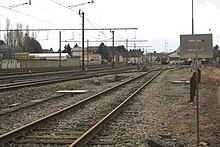 i binari all'interno della stazione