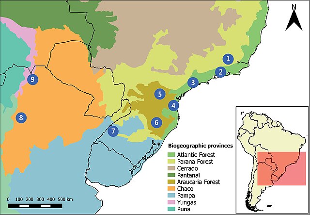 Distribuição geográfica do jacuguaçu
