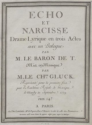 <i>Écho et Narcisse</i> Opera by Christoph Willibald Gluck