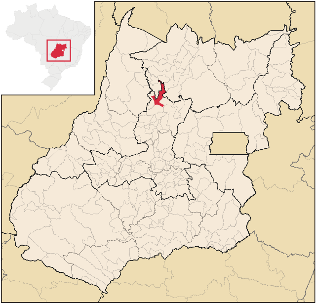 Localização de Pilar de Goiás em Goiás