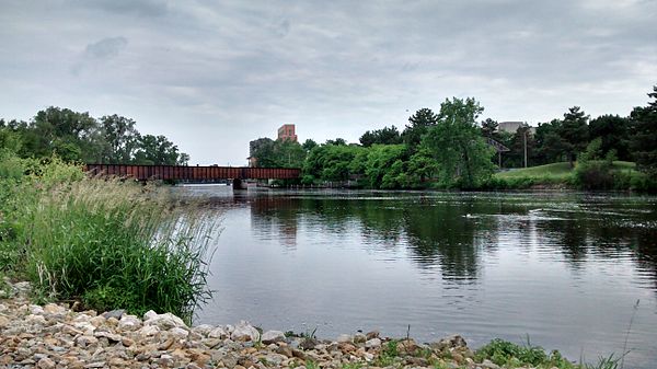 The Grand River in Lansing.