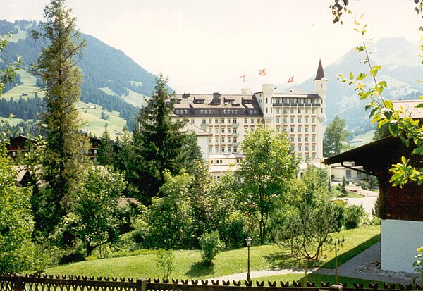 Gstaad Palace Hotel, one of several hotels built in Gstaad