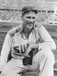 Gunnar Höckert Berliinin olympialaisissa 1936.