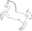 Cheval cabré d'argent (Horse rearing argent