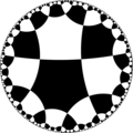 Uniform tiling of the hyperbolic plane by hexagons.