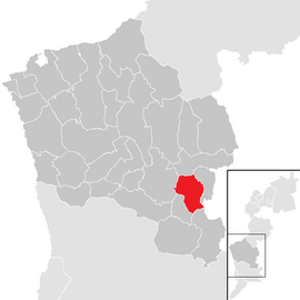 Poloha obce Hannersdorf v okrese Oberwart (klikacia mapa)