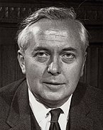 Harrison references Prime Minister Harold Wilson (pictured) and Conservative Party leader Ted Heath in the song's lyrics.