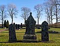 Headstones at Prästtorp graveyard, Brastad.jpg