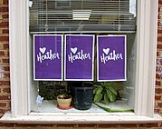 Memorial for Heather Heyer on 4th Street, Charlottesville, 2017.