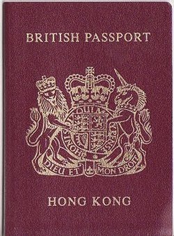 Pre-1997 British HK passport