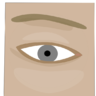 Человеческий глаз, визуализированный из Eye.png 