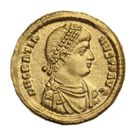 Портрет Грациана на золотом солиде