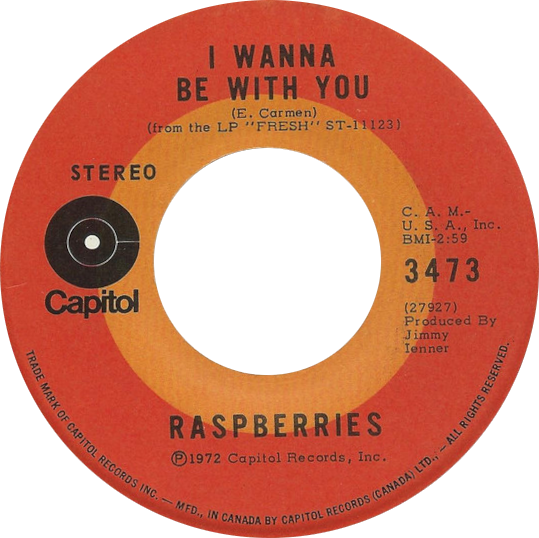 File:I wanna be with you by raspberries Canadian single.tif
