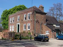 Ickenham Hall was joined to the Compass Theatre in 1976. Ickenham Hall - April 2011.JPG
