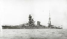 Ise at anchor, before her 1935 reconstruction