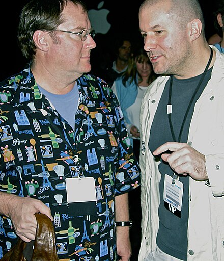Ive with John Lasseter at the opening of Macworld Expo in 2008