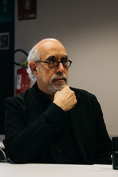 DeMatteis at the 2018 Etna Comics convention in Italy, during an interview