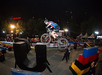 Jack Carthy competing in the final of the 26" trials competition in Chengdu Jack Carthy Chengdu 2017.jpg