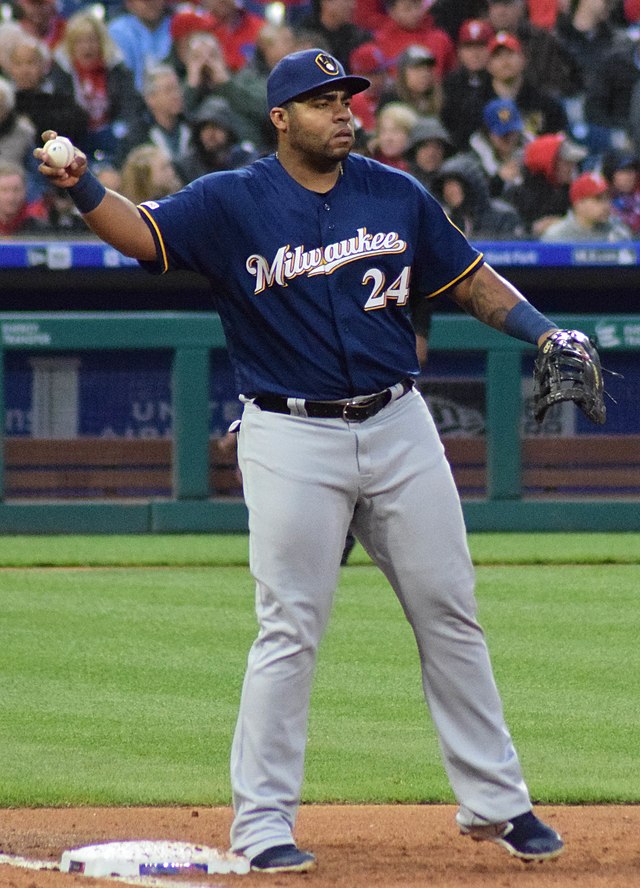 Team Issued Postseason Road Gray Jersey: Jesus Aguilar - 2019