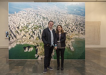 Joana Hadjithomas and Khalil Joreige in the IVAM, Valencia, 2017.