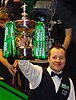 John Higgins with the World Snooker Championship Trophy following his last win in 2007.