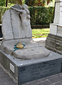 Tomb of Juventino Rosas in the Panteon Civil de Dolores cemetery in Mexico City