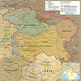 <span class="mw-page-title-main">Line of Control</span> Demarcation line between India and Pakistan in the disputed region of Kashmir