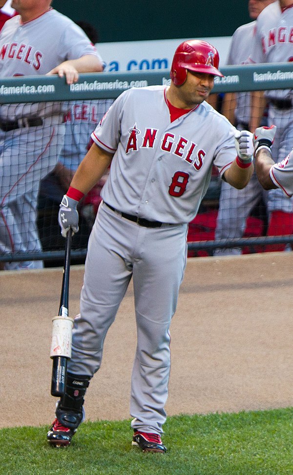 Morales with the Los Angeles Angels of Anaheim in 2012