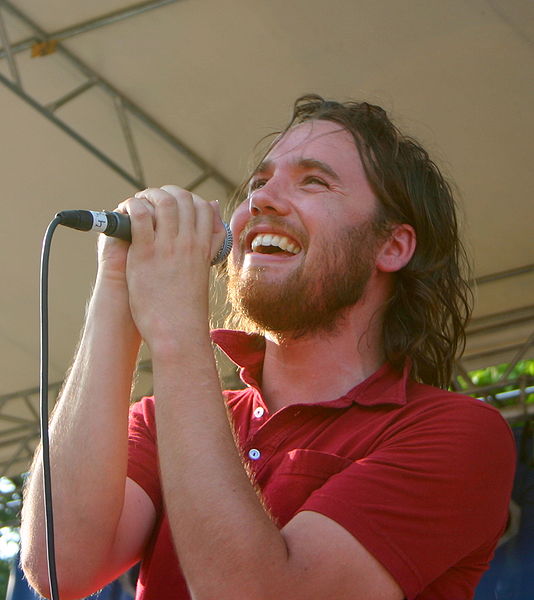 Performing with Broken Social Scene at the Intonation Music Festival, 2005.