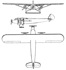 Keystone Patrician 3-view drawing from Les Ailes December 27,1928