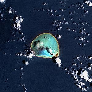 Image satellite de l'atoll de Kure