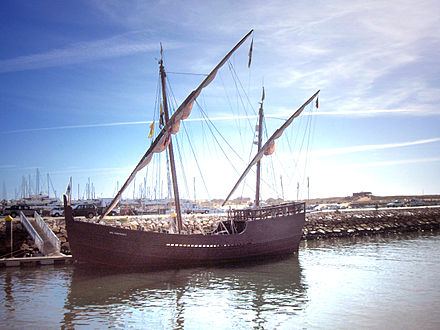La caravelle Boa Esperança dans le port de Lagos (Portugal).