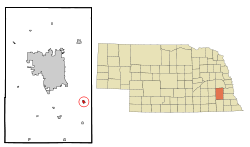 Location of Bennet, Nebraska