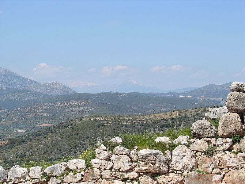 File:Landscape of Mycenae from the archaeological site.jpg