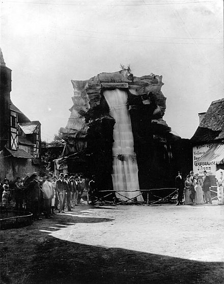 Artificial electrically powered waterfall at the International Electro-Technical Exhibition – 1891.