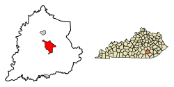 Location in Laurel County, Kentucky