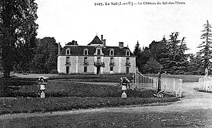 Le château des Monts au début du XXe siècle (carte postale d'Edmond Mary-Rousselière).
