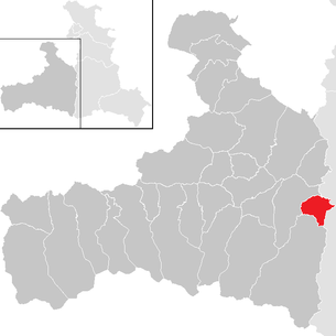 Location of the municipality of Lend (Salzburg) in the Zell am See district (clickable map)