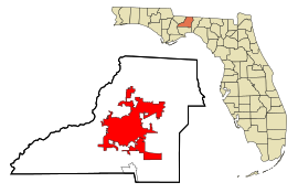 Poloha mesta v rámci Leon County a v rámci federálneho štátu Florida