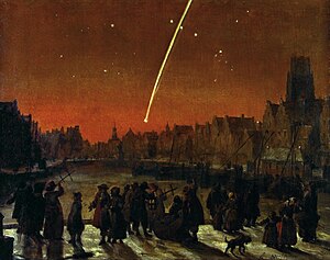 O cometa de 1680 sobre Rotterdam