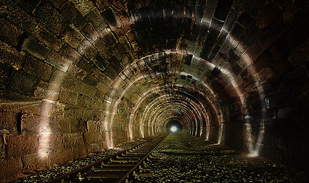 Light Painting in an abandoned railway tunnel