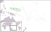 Carte figurant un planisphère et une vue resserrée d'une zone au nord de l'Australie