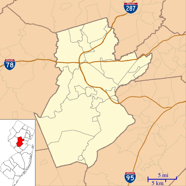 File:Location map of Somerset County, New Jersey.svg