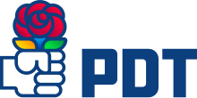 The 2021 logo of the Brazilian Democratic Labour Party (PDT). LogoPDT.svg