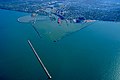 Aerial view of the harbor at Lorain, Ohio. View is to the southeast.