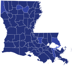 Louisiana Republican Presidential Primary Election Results by Parish, 2024.svg