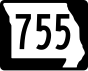 Route 755 işaretçisi