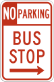 駐車禁止（R7-107） バス停