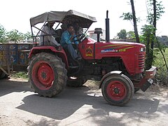 Mahindra tractor has the largest share of Indian tractor market. Mahindra tractor.JPG