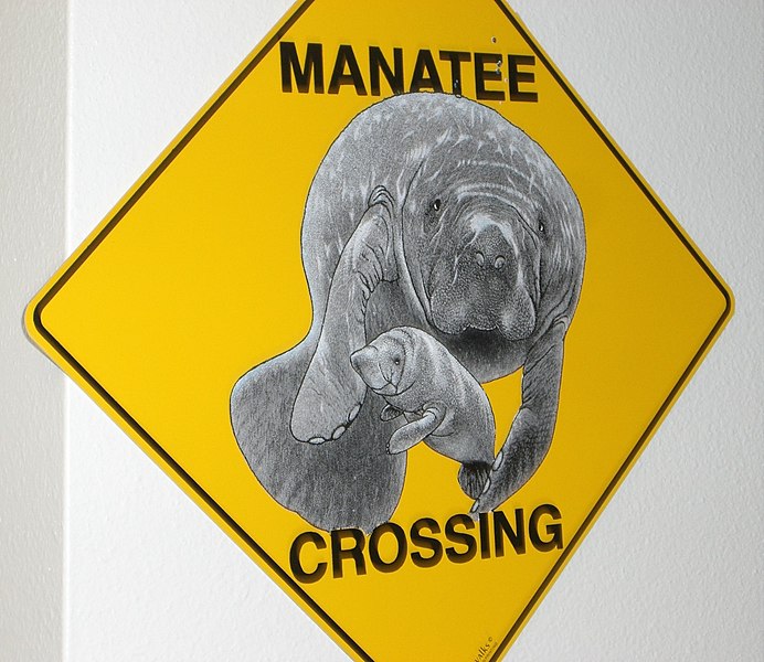 File:Manatee Crossing Sign.jpg